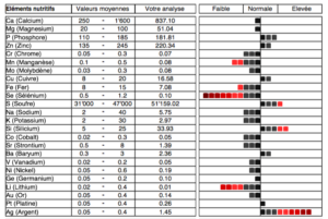 analyse minérale des cheveux par Propos Bio, minéraux, métaux lourds, ratio des minéraux